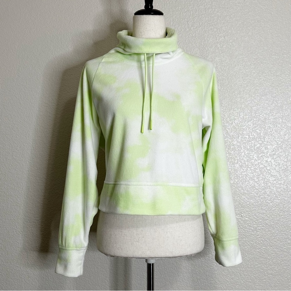 Old Navy Go-Warm Athleisure Funnel Neck Cropped Microfleece Sweatshirt, Sz Small